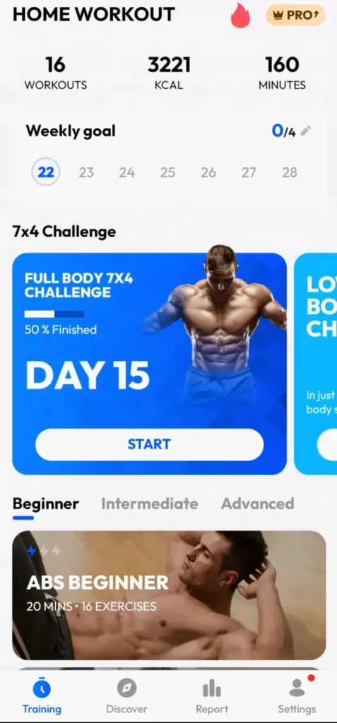 Health fitness app