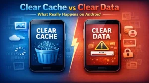 Clear Cache vs Clear Data