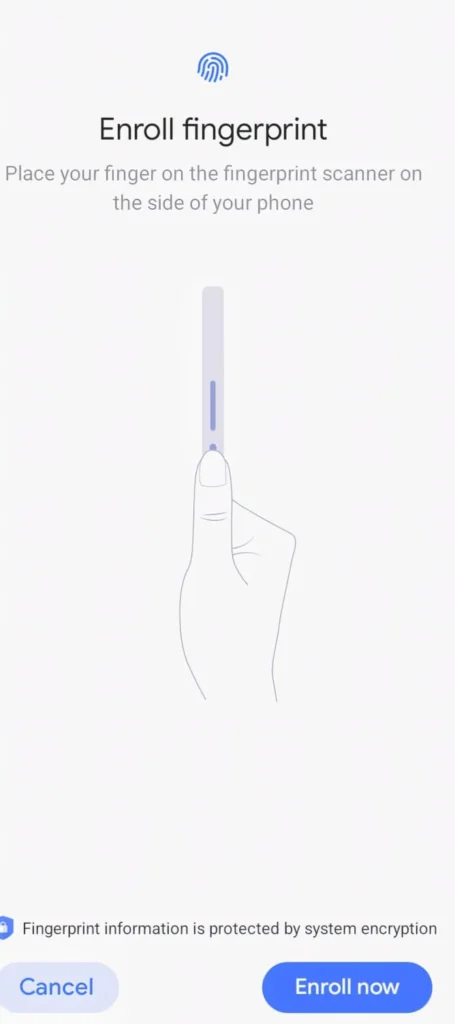 AI fingerprint unlock feature on mobile phone