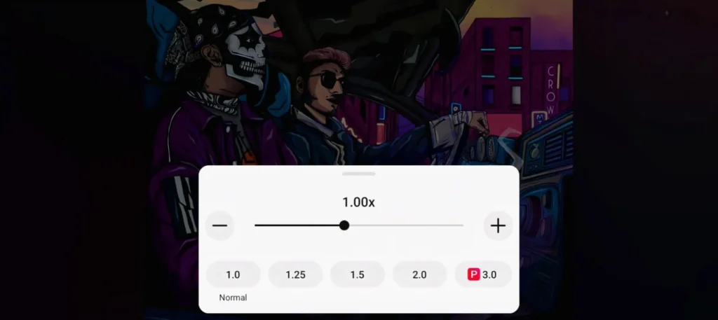 playback speed control