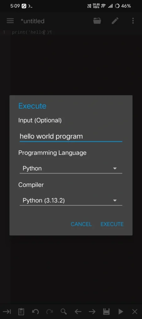 code editor