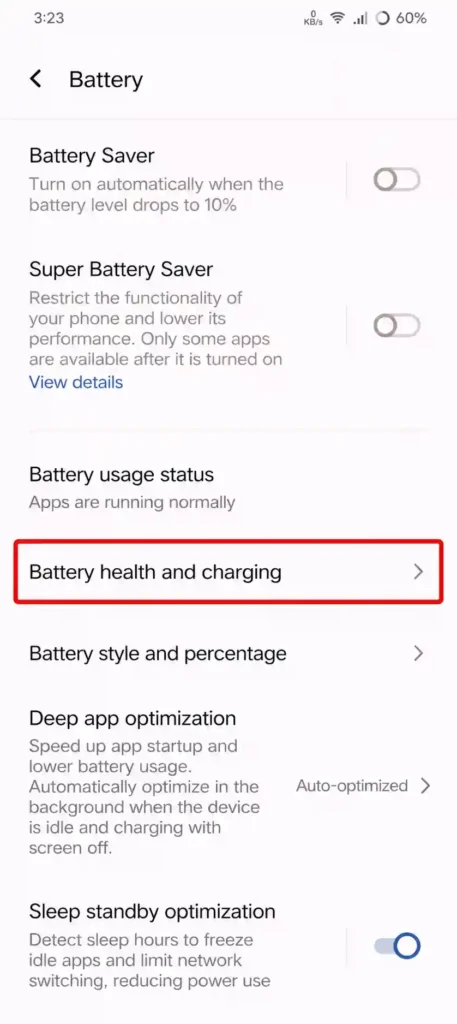 battery health and charging