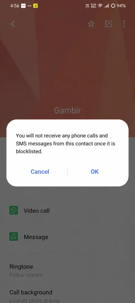 manually block calls
